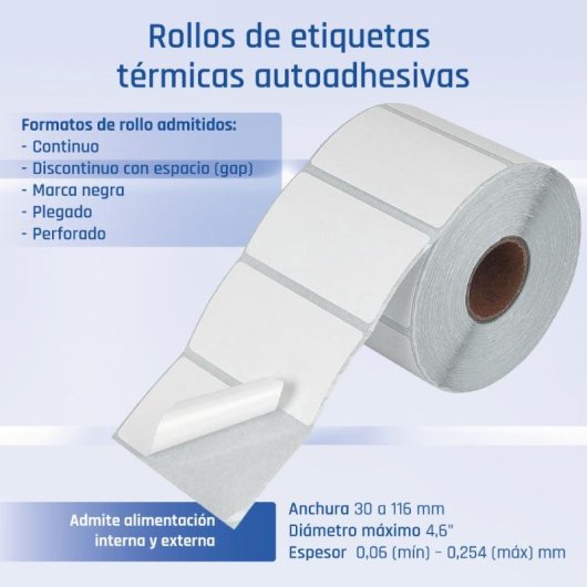 Impressora térmica direta USB Bluetooth Iggual para etiquetas até 4"