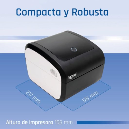 Impressora térmica direta USB Bluetooth Iggual para etiquetas até 4"