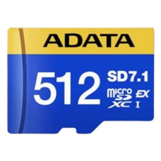 Tarjeta MicroSDXC A-Data UD512GEX3L1-C 512 GB UHS-II 800 MB/s Azul Amarillo