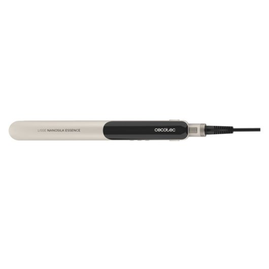 Plancha de Pelo Cerámica Cecotec Lisse NanoSilk Essence 230ºC Autoapagado Bolsa Viaje Champagne