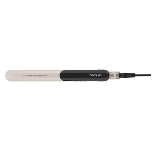 Plancha de Pelo Cerámica Cecotec Lisse NanoSilk Essence 230ºC Autoapagado Bolsa Viaje Champagne