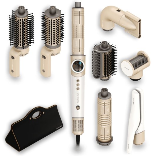 Multistyler AirGlisse 8in1 1400W Plasma Coanda 8 Accessoires Écran Digital Champagne