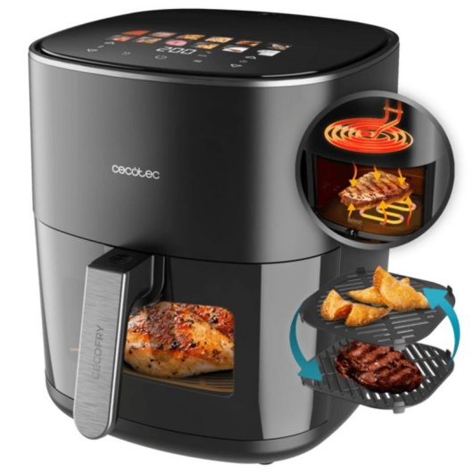 Friteuse sans Huile Cecotec Cecofry&Grill Duoheat 6500 6,5L 2200W Double Grill 12 Menus