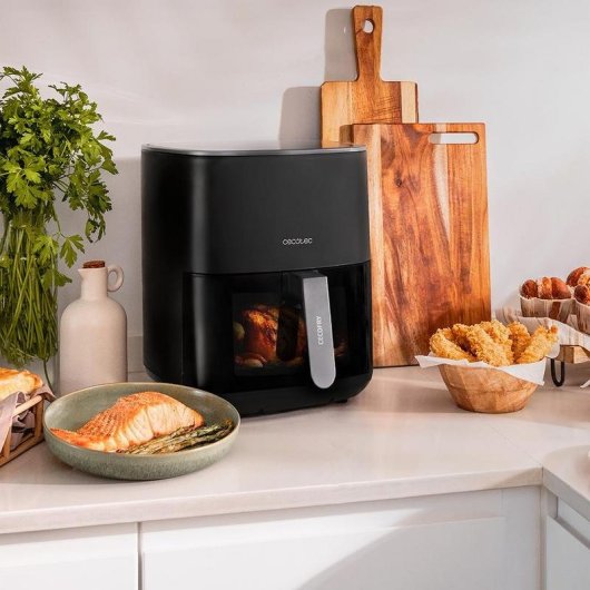 Friggitrice ad Aria Cecotec Cecofry Fantastik Window 6,5L 1700W con Finestra 12 Programmi