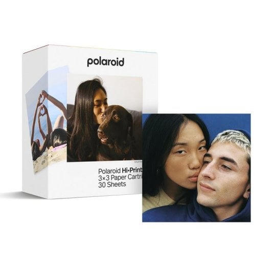 Papel fotográfico Polaroid Hi-Print 3x3 76x76 mm 30 folhas