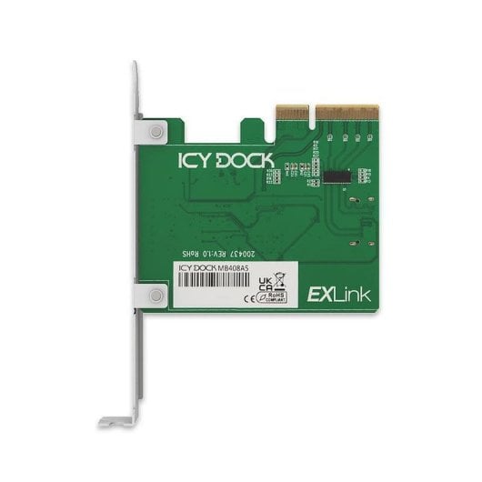 Adaptador ICY DOCK MB408A5 PCIe 5.0 x4 a MCIO 4i con Redriver