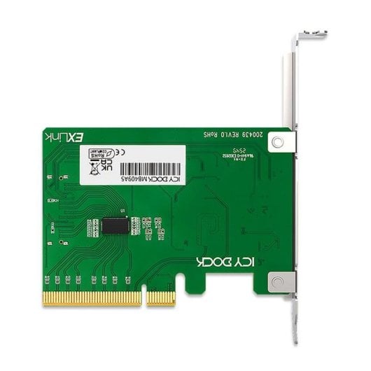 Adaptador ICY DOCK MB409A5 PCIe 5.0 x8 a MCIO 8i con Redriver