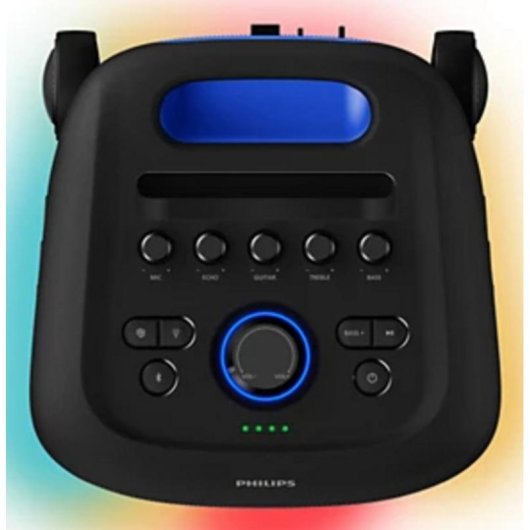 Colunas Philips Party sem fios 100W com Bluetooth 5.4 e luzes LED RGB