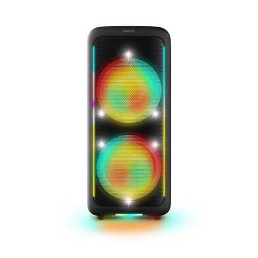 Colunas Philips Party sem fios 100W com Bluetooth 5.4 e luzes LED RGB