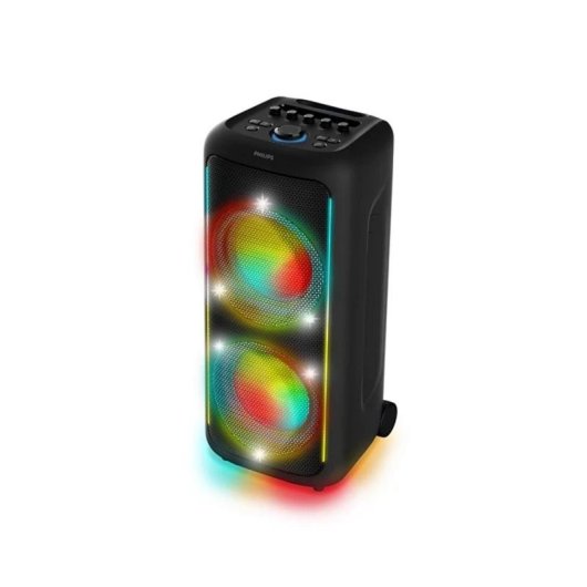 Colunas Philips Party sem fios 100W com Bluetooth 5.4 e luzes LED RGB
