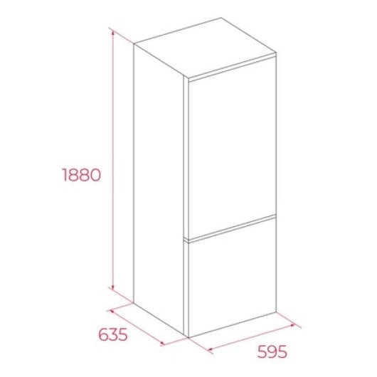 Frigorífico Combi Teka RBF 54640 WH Total No Frost 188 cm 310 L C Blanco