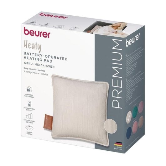 Almofada de aquecimento elétrica Beurer HK-77 com bateria de ião de lítio