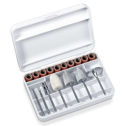 Apparecchio per manicure ultra sottile Beurer con 7 accessori e velocità regolabile