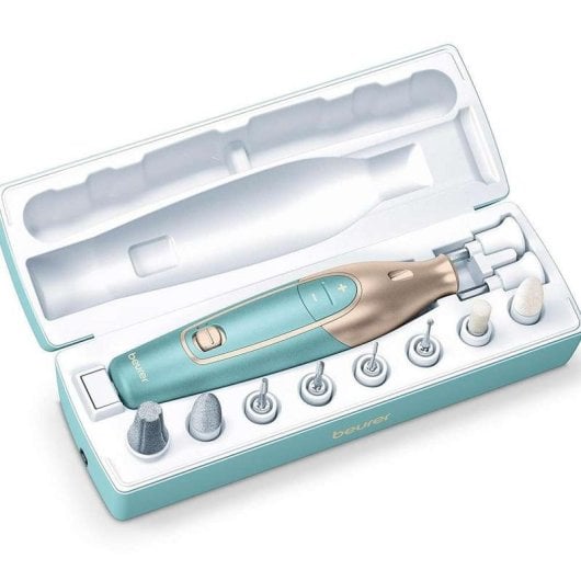Set per Manicure e Pedicure Beurer 3 Velocità 10 Accessori Zaffiro