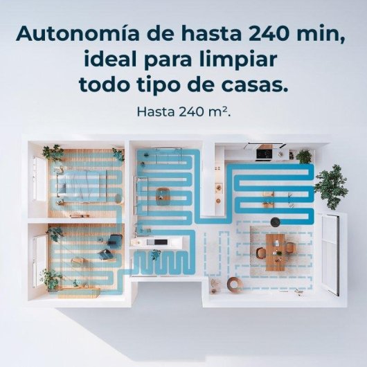 Robot Aspirador y Fregasuelos Cecotec Conga 9590 Spin Revolution Ultra Power con Autovaciado Navegación Láser 10.000 Pa