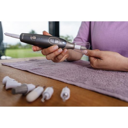 Set de Manucure et Pédicure Beurer avec Adaptateurs en Saphir et Écran LED