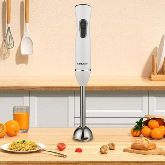 Batidora de mano Dam Electronics 600W con dos velocidades y brazo inoxidable