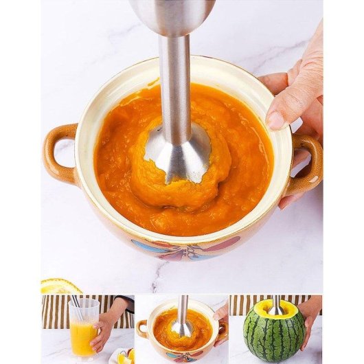 Batidora de mano Dam Electronics 600W con dos velocidades y brazo inoxidable