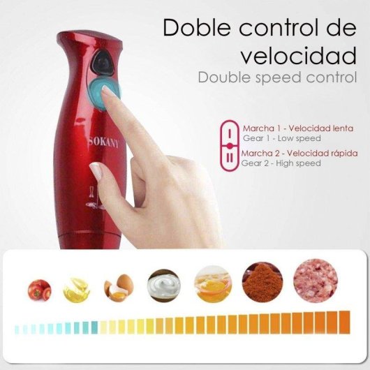 Batidora Robot De Cocina De Mano Dam Electronics 9 Em 1 700W Multi Função