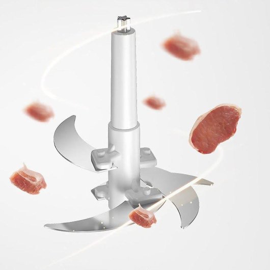 Picadora de alimentos eléctrica Dam Electronics con motor de cobre 300W y vaso de cristal 2 L