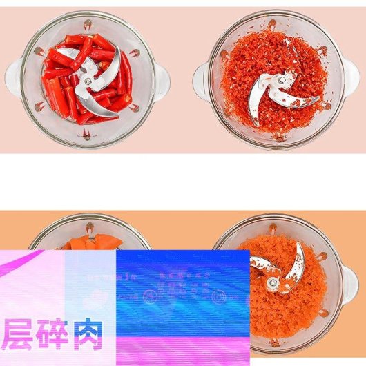 Picadora de alimentos eléctrica Dam Electronics con motor de cobre 300W y vaso de cristal 2 L