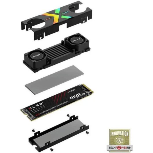 Disco Duro PNY CS3150 1TB SSD M.2 PCIe Gen5 11500MB/s RGB y Ventilación