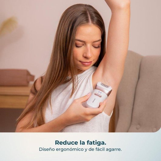 Depiladora Eléctrica Cecotec SkinCare Depil-Action 6000 Inalámbrica 4 Cabezales Resistente al Agua Luz LED