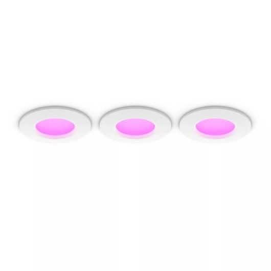 Luminária embutida fina Philips Hue 90 mm Bluetooth/Zigbee Multi