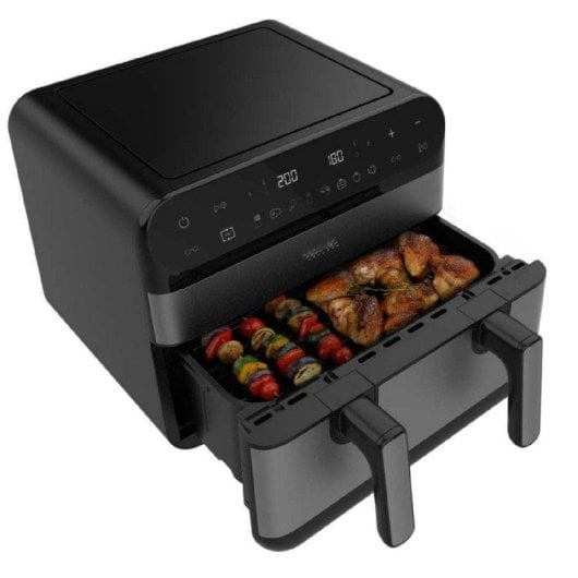 Freidora de Aire Cecotec Cecofry Advance 9000 Full Inox 9L 2800W Doble Cubeta Sync