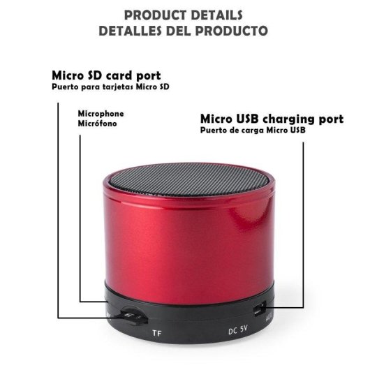 Colunas Dam Electronics Martins Bluetooth 3.0 3W com mãos livres e rádio FM