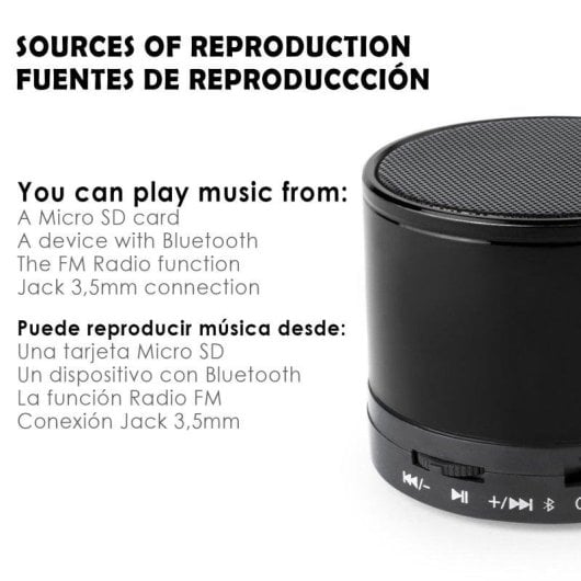 Colunas Dam Electronics Martins Bluetooth 3.0 3W com mãos livres e rádio FM