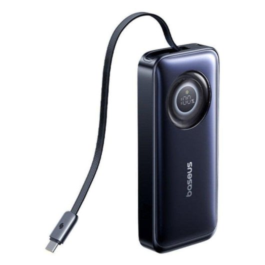 Batería Externa Baseus EnerCore CR11 20000mAh 67W Retráctil Cosmic Black