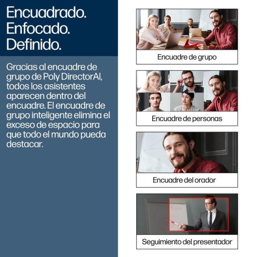 Cámara de videoconferencia Poly Studio E60 4K con zoom óptico 12x y MPTZ