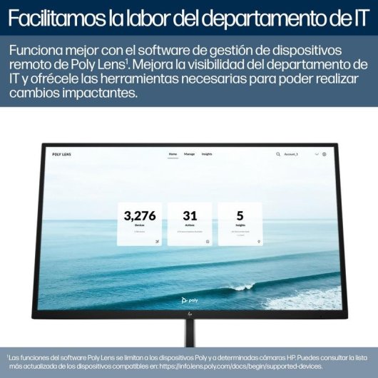 Cámara de videoconferencia Poly Studio E60 4K con zoom óptico 12x y MPTZ