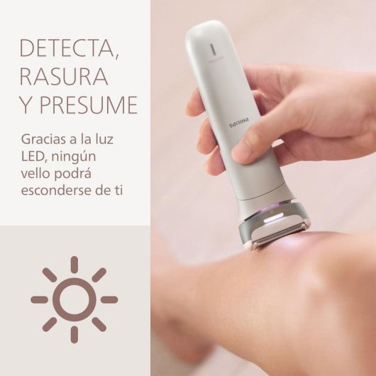 Rasoio Corpo Philips Lady Shaver Series 8000 BRL159/00 Senza Fili 100min Funzionamento a Umido 6 Accessori