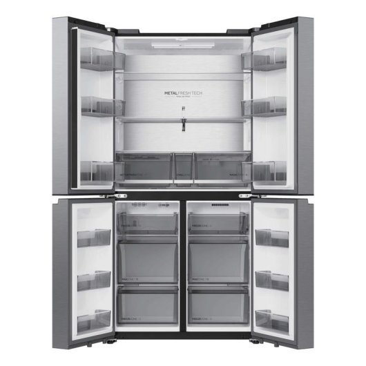 Frigorífico Americano Haier HCR59F18DNMM Total No Frost 182,5cm 706L D Inox