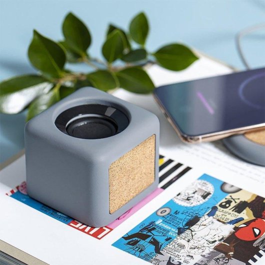 Colunas Dam Electronics Nature Bluetooth 5.0 3W Cortiça e Pedra Calcária