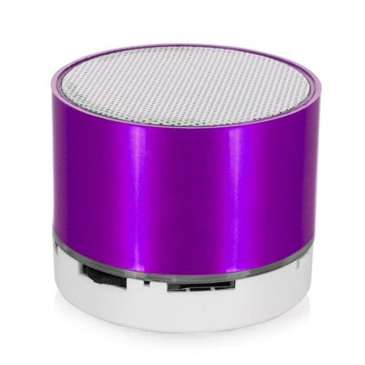 Colunas Compactas Viancos Bluetooth 3.0 3W com Luz LED e Rádio FM