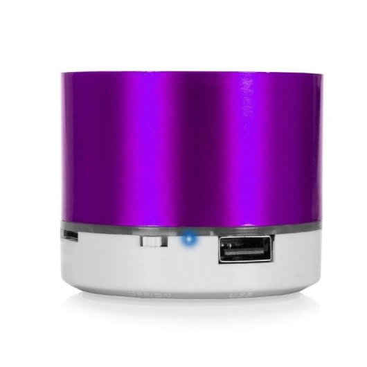 Colunas Compactas Viancos Bluetooth 3.0 3W com Luz LED e Rádio FM