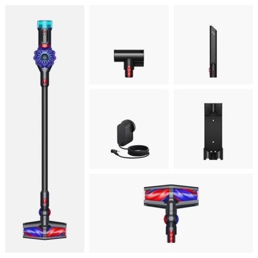 Aspiradora sin Cable Dyson V12 Detect Slim Absolute 525W 60 min Cepillo Motorizado Antienredos Negro