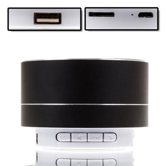 Colunas Dam Electronics Bluetooth Metálicas 3W com luz LED e mãos livres