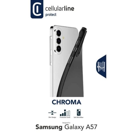 Funda para móvil Cellularline CHROMA TPU Soft-touch Preta para Galaxy A57