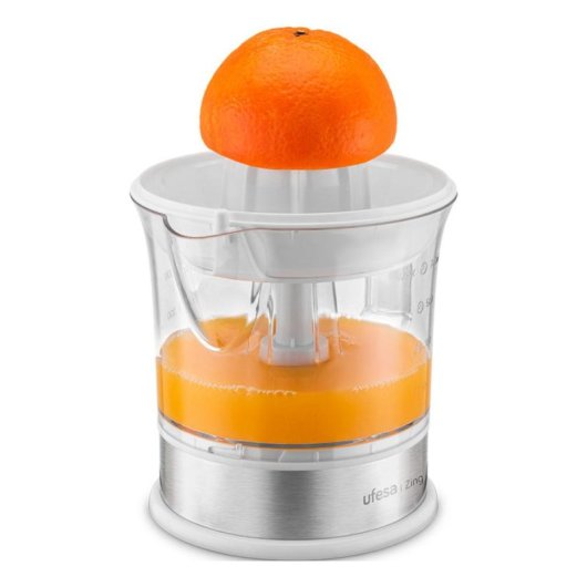 Exprimidor de cítricos eléctrico Ufesa Zing 40W 0.7L con 2 conos
