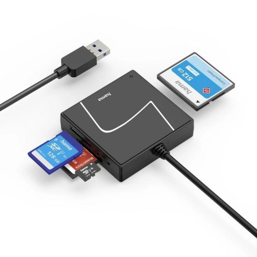Lector de tarjetas Hama USB 3.2 Gen 1 Type-A/Type-C 5000 Mbit/s