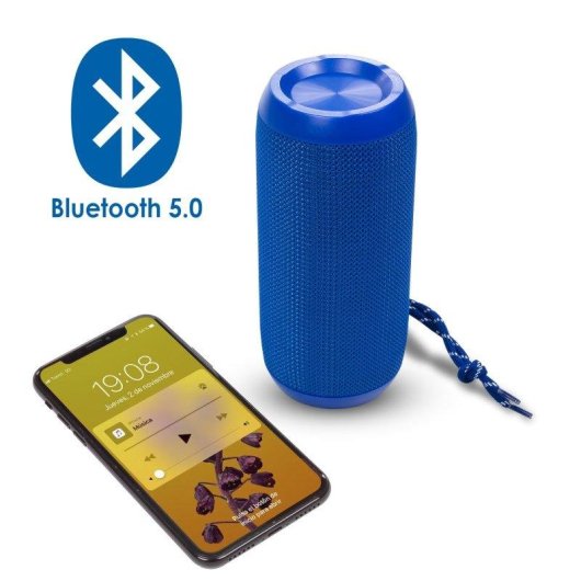 Colunas Dam Electronics A117 Bluetooth 5.0 5W com USB, Rádio FM e Auxiliar