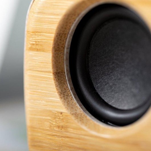 Colunas Dam Electronics Nature Bambu Bluetooth 5.0 3W com bateria 500 mAh