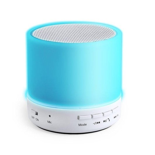 Colunas Dam Electronics Bluetooth 3W com luzes LED multicoloridas