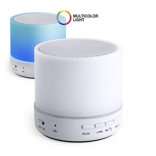 Colunas Dam Electronics Bluetooth 3W com luzes LED multicoloridas