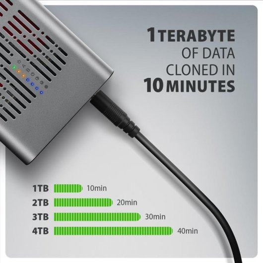 Caixa PC Axagon EEM2-20GD M.2 Alumínio Preto Cinzento com Ventoinha USB-C