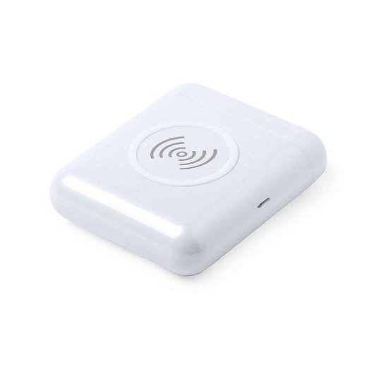 Auriculares Dam Electronics inalámbricos Bluetooth 4.2 con power bank 5200 mAh blancos